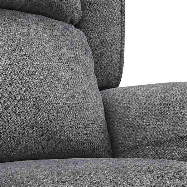 Poltrona da interni reclinabile grigio in tessuto con rivestimento in poliestere - Lux