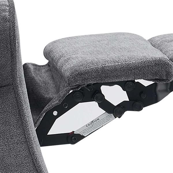 Poltrona da interni reclinabile grigio in tessuto con rivestimento in poliestere - Lux