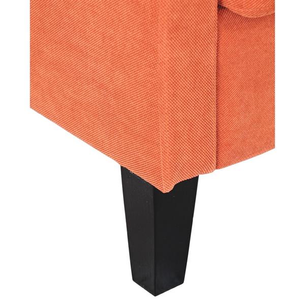 Poltroncina da camera in tessuto arancio - Max