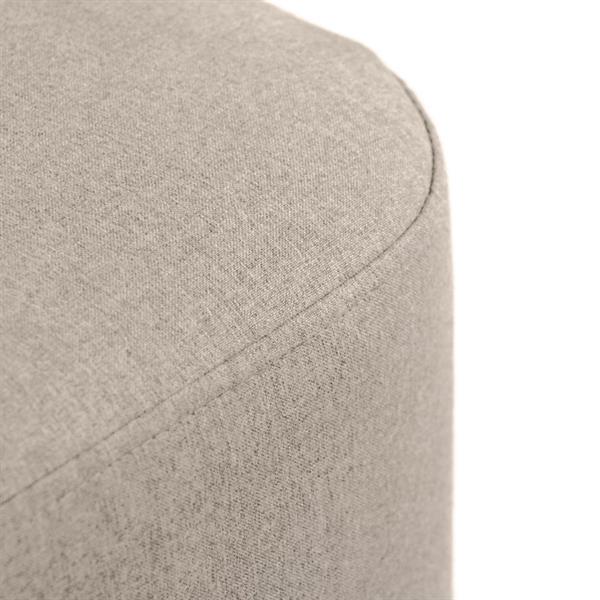 Pouf poggiapiedi in tessuto grigio - Kate