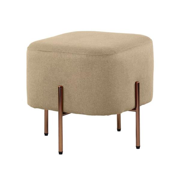 Pouf design in tessuto beige - Kate