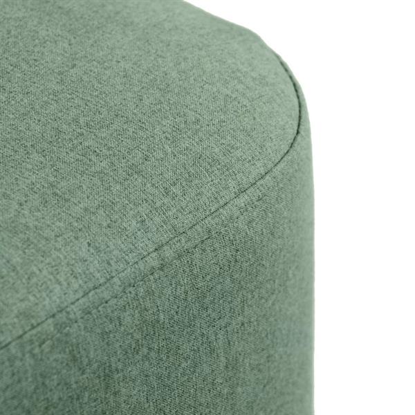 Pouf cubo con gambe oro in tessuto - Kate