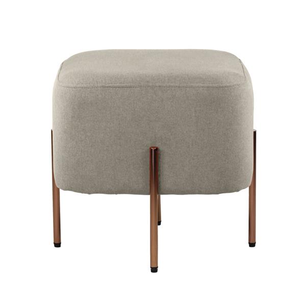 Pouf in tessuto quadrato grigio scuro - Kate