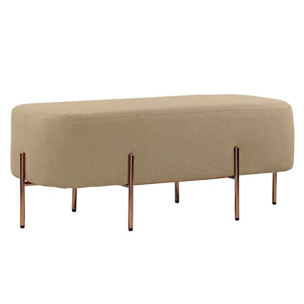 Pouf design rettangolare beige - Kate