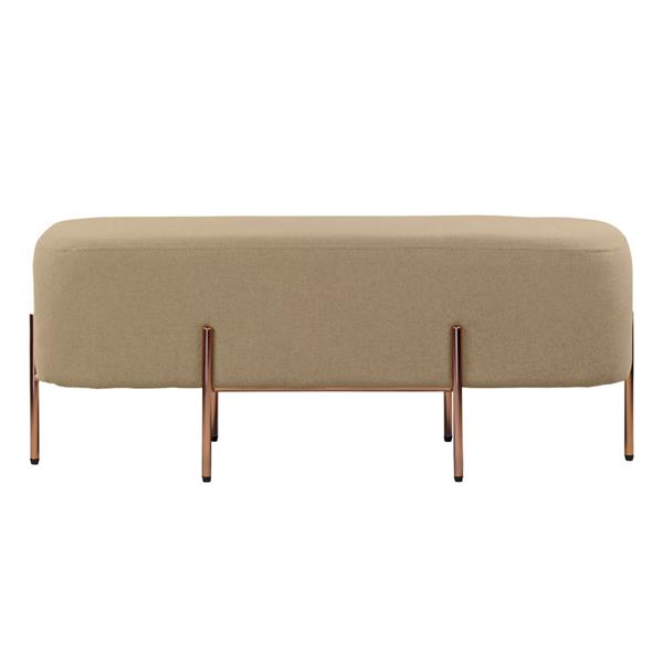 Pouf design rettangolare beige - Kate