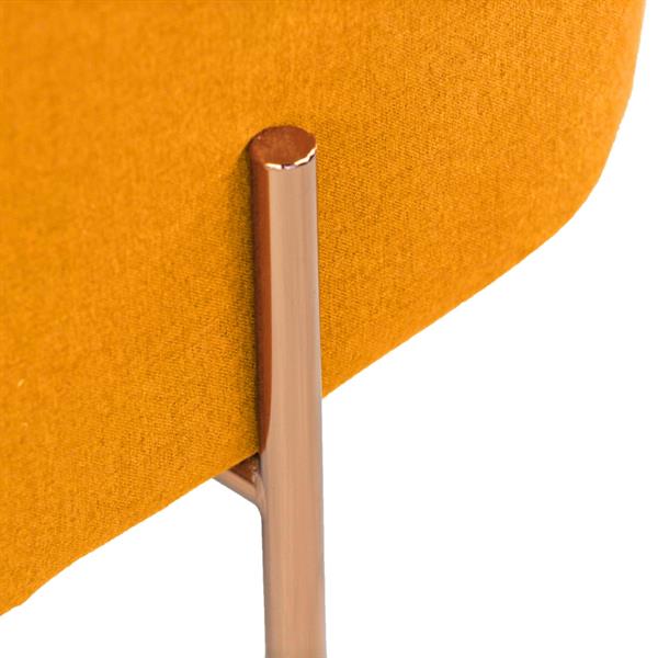 Pouf colorato in tessuto rettangolare arancio - Kate