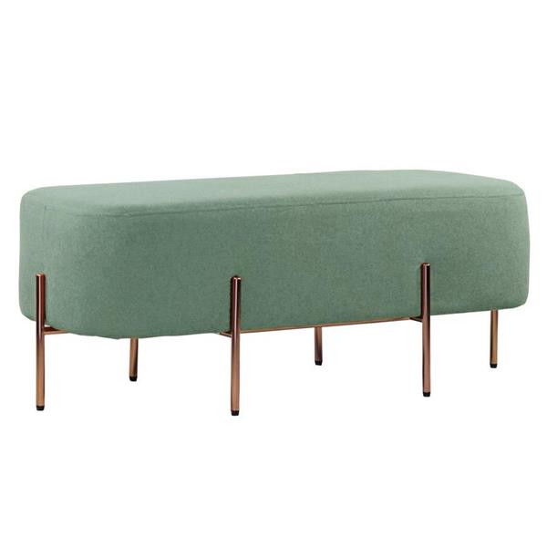 Pouf design gambe oro in tessuto - Kate