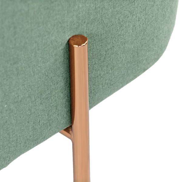 Pouf design gambe oro in tessuto - Kate