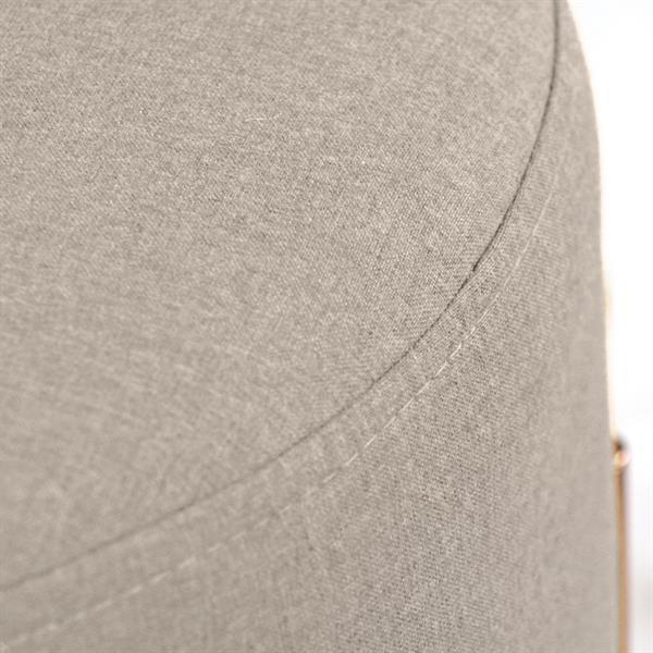 Pouf colorato tondo gambe oro grigio chiaro - Kate
