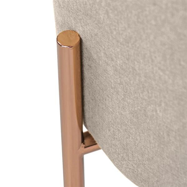 Pouf colorato tondo gambe oro grigio chiaro - Kate