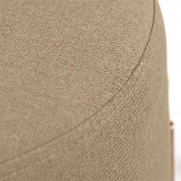 Pouff tondo design in tessuto beige - Kate