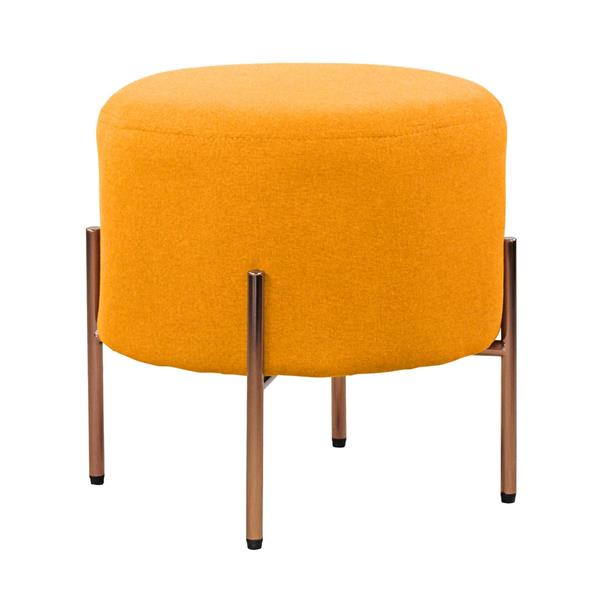 Pouff design tondo gambe placcato oro - Kate