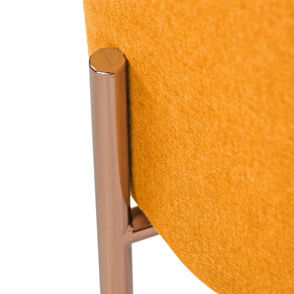 Pouff design tondo gambe placcato oro - Kate