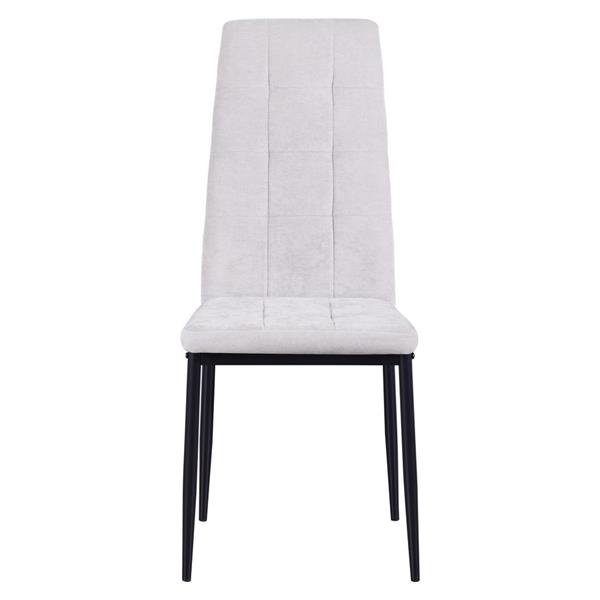 Set 4 sedie design in tessuto grigio chiaro - Milano