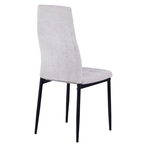 Set 4 sedie design in tessuto grigio chiaro - Milano