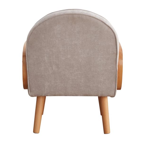 Poltroncina design in tessuto grigio chiaro - Doris