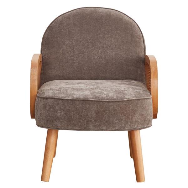 Poltroncina da camera in tessuto e gambe legno - Doris