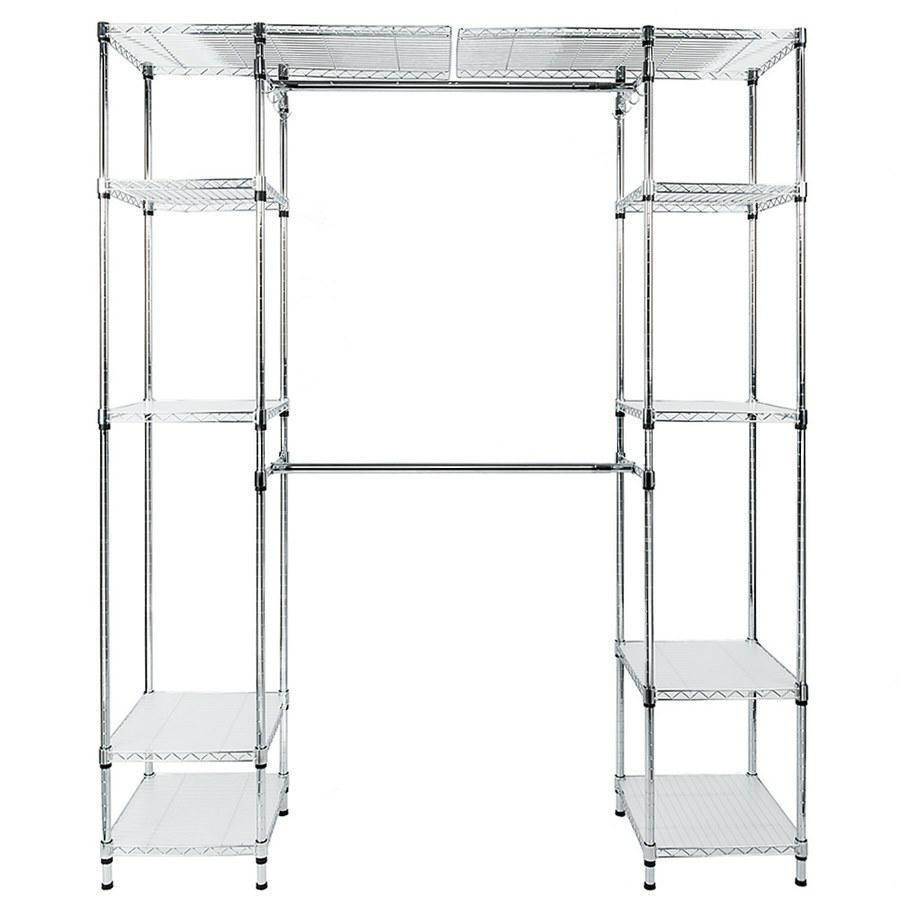 Scaffale guardaroba in acciaio cromato 215x180 cm