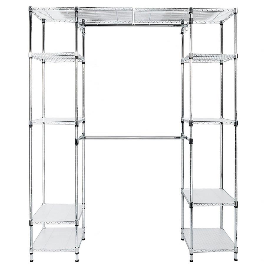 Scaffale guardaroba in acciaio cromato 215x180 cm