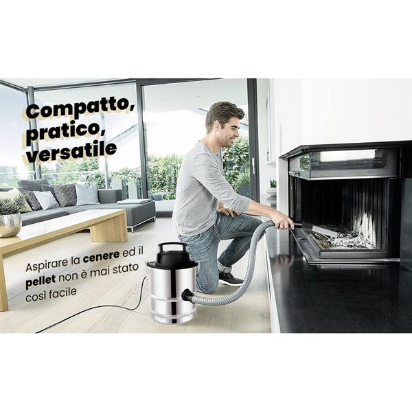 Bidone aspiracenere solidi e liquidi 18L 800W