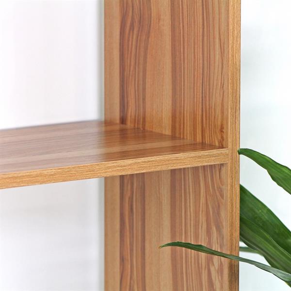 Libreria aperta moderna 12 vani legno naturale 124x160x24 cm