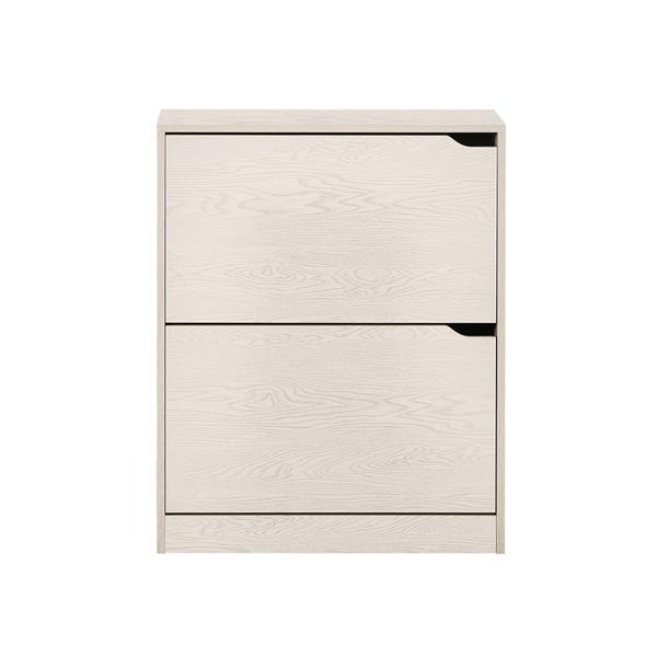 Scarpiera da muro 63x80 cm 2 ripiani rovere sbiancato