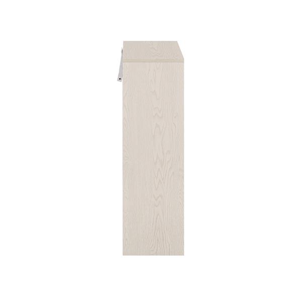 Scarpiera da muro 63x80 cm 2 ripiani rovere sbiancato
