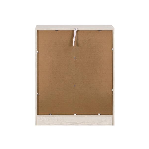 Scarpiera da muro 63x80 cm 2 ripiani rovere sbiancato