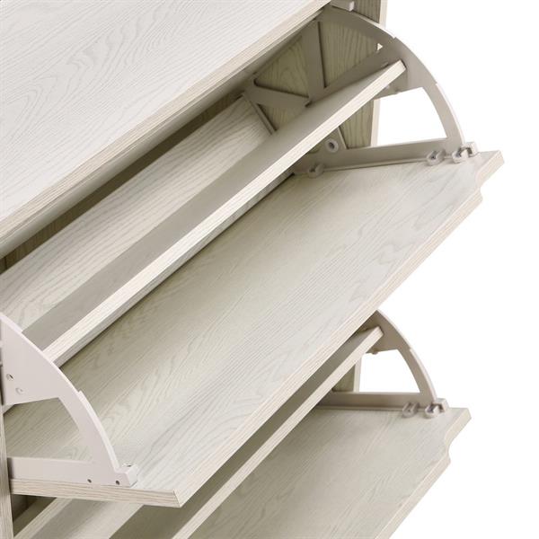 Scarpiera da muro 63x80 cm 2 ripiani rovere sbiancato