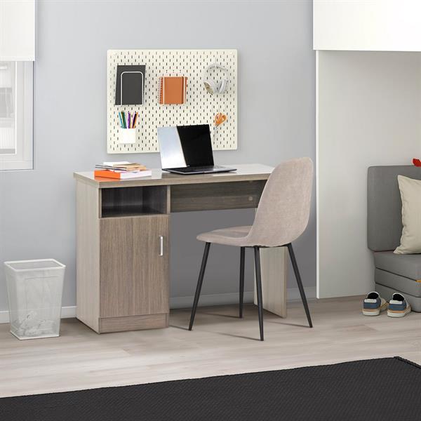 Scrivania con anta e vano portaoggetti 100x50 cm rovere scuro