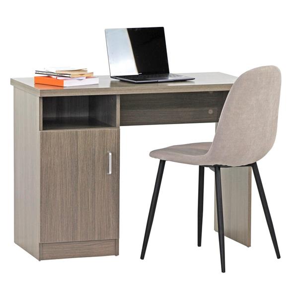 Scrivania con anta e vano portaoggetti 100x50 cm rovere scuro