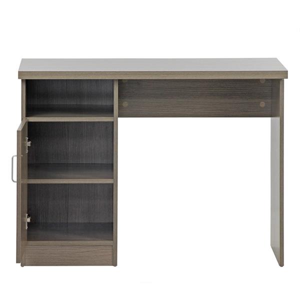 Scrivania con anta e vano portaoggetti 100x50 cm rovere scuro