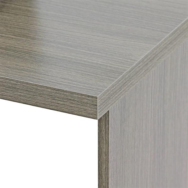 Scrivania con anta e vano portaoggetti 100x50 cm rovere scuro