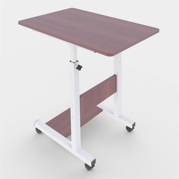 Tavolino porta pc laterale regolabile in metallo 60x86x40 cm
