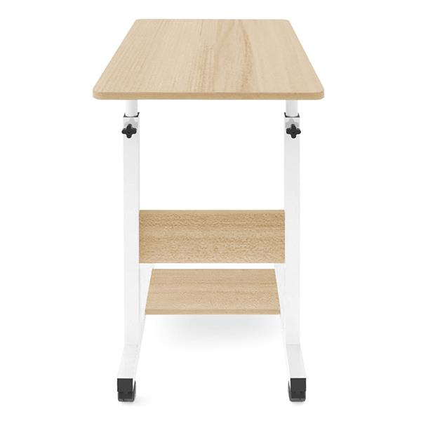 Tavolino laterale regolabile per pc in metallo 60x86x40 cm