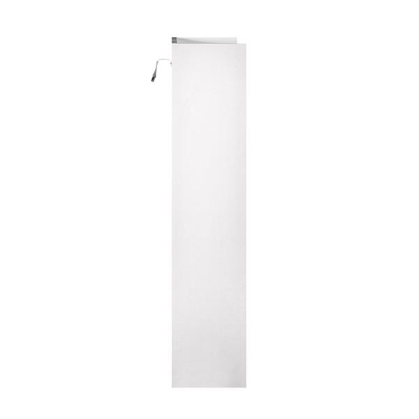 Scarpiera 3 ante maniglie in alluminio 63x115 cm bianco opaco