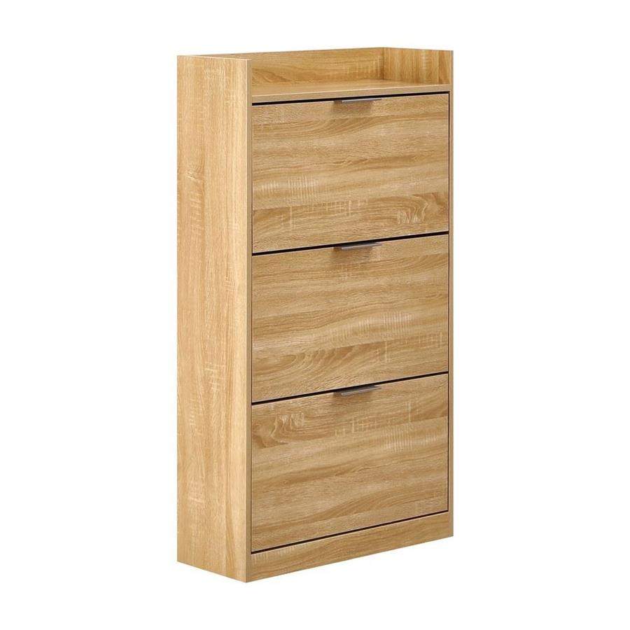 Scarpiera 3 ripiani effetto rovere 63x115 cm