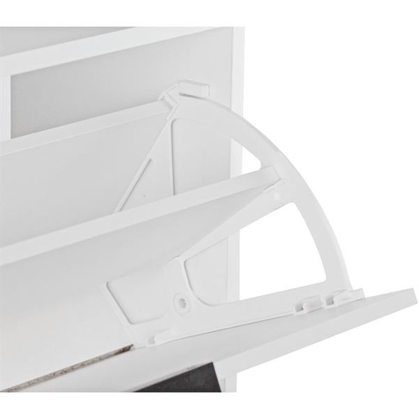 Scarpiera salvaspazio 63x150 cm 4 scomparti color bianco opaco