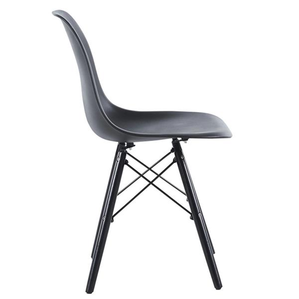 Set 4 sedie scandinave nere con gambe legno - Ester