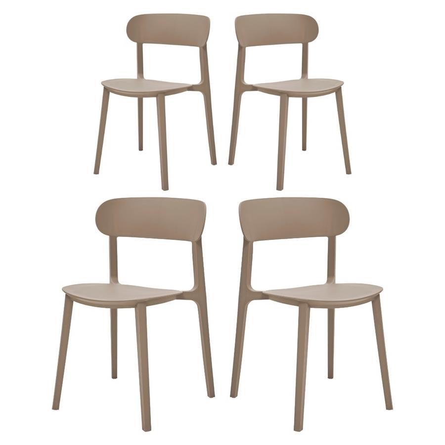 Set da 4 sedie da giardino in resina di design Bulma