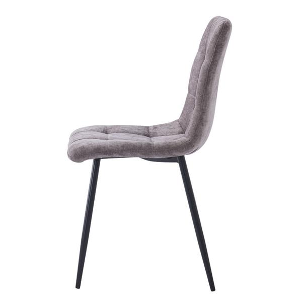 Set da 4 sedie ergonomiche in tessuto marrone - Chris