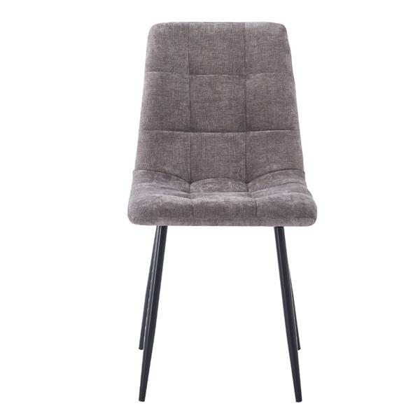 Set da 4 sedie ergonomiche in tessuto marrone - Chris