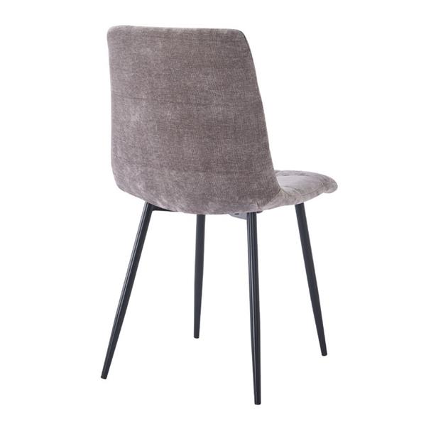Set da 4 sedie ergonomiche in tessuto marrone - Chris