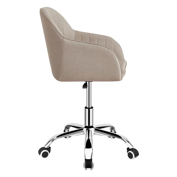 Poltroncina ergonomica da scrivania in lino grigia- Ann