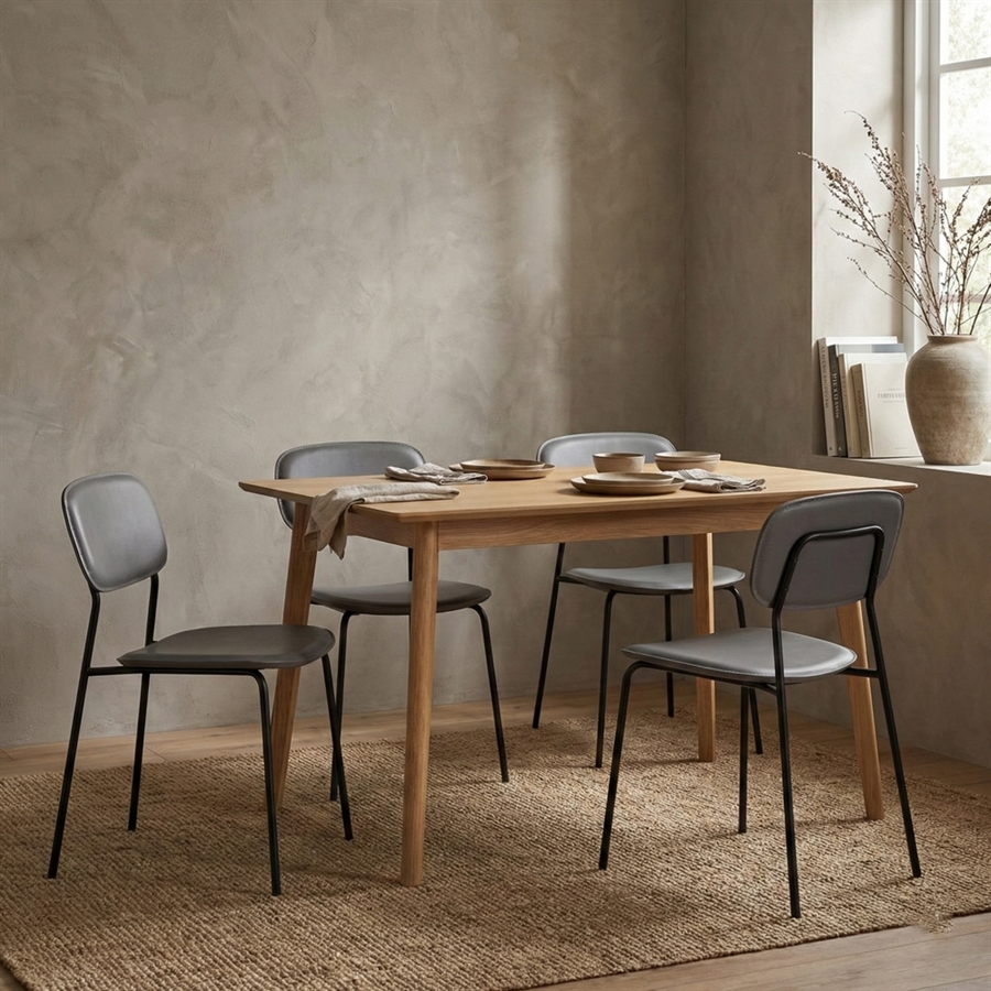 Brigros WeHome - Sedie di Tessuto Milano, Set da 4 Sedie Design per Sala da Pranzo, Sedie da Cucina, Ufficio, Sala d'Attesa, Camera da Letto, Cucina completa, Arredamento casa (Giallo