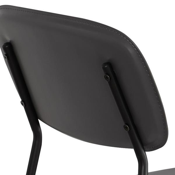 Set 4 Sedie ergonomiche in PVC per Cucina e Ufficio grigie - Hani
