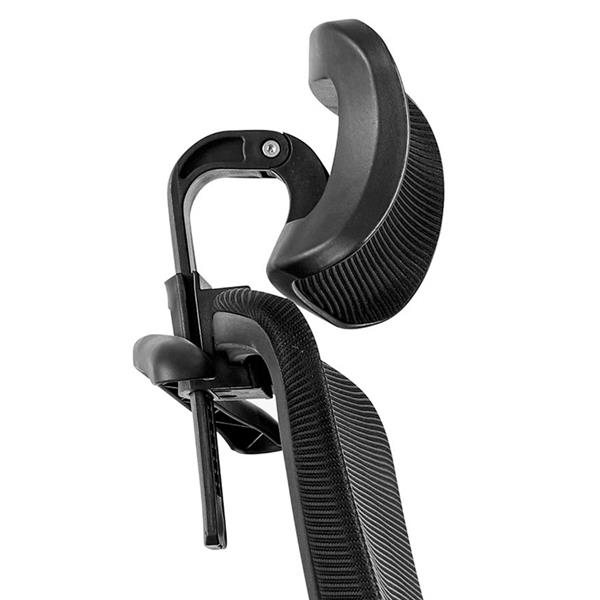 Sedia ergonomica in similpelle nera - Kena