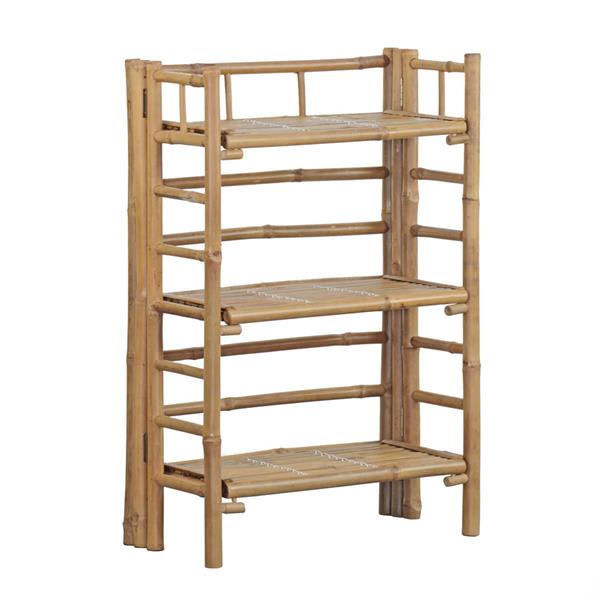 Scaffale in bambù 3 ripiani 56x30x85 cm