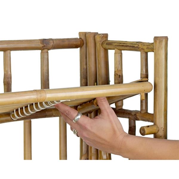 Scaffale in bambù 4 ripiani 66x30x135 cm