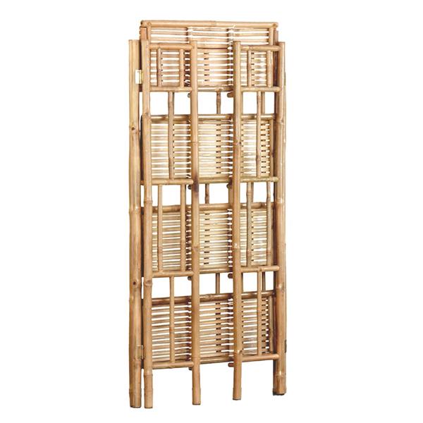 Scaffale in bambù 4 ripiani 66x30x135 cm